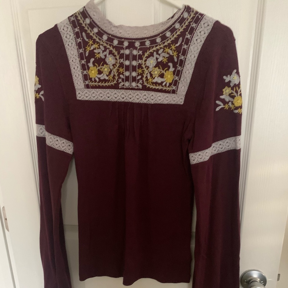 Free people long bell sleeve shirt